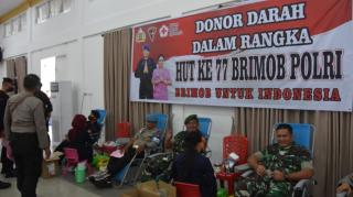 HUT Korps Brimob Polri Ke 77, Sat Brimob Polda Riau Gelar Donor Darah