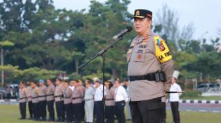 Operasi Keselamatan Lancang Kuning 2023, Polda Riau Laksanakan Apel Gelar Pasukan