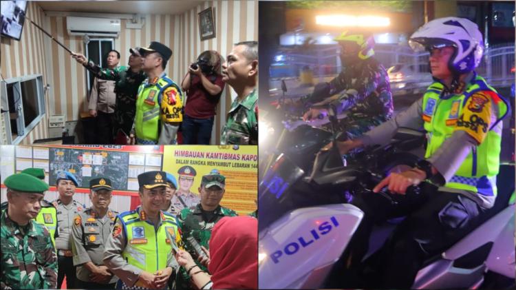Meski Diguyur Hujan, Kapolresta Pekanbaru dan Dandim 0301/Pekanbaru Tetap Sidak Ke Kampung Dalam dan Pospam Ops Ketupat 