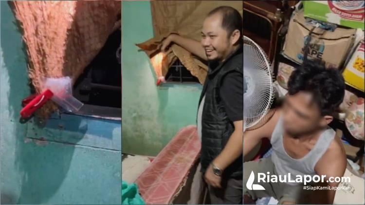 Lima Paket Sabu Siap Edar Ditemukan Satres Narkoba Polresta Pekanbaru saat Gerebek Sepasang Pasutri di Kartama