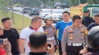Sepekan Jelang Event, Ditlantas Polda Riau Tinjau Rute Lokasi Bhayangkara Run 2023  